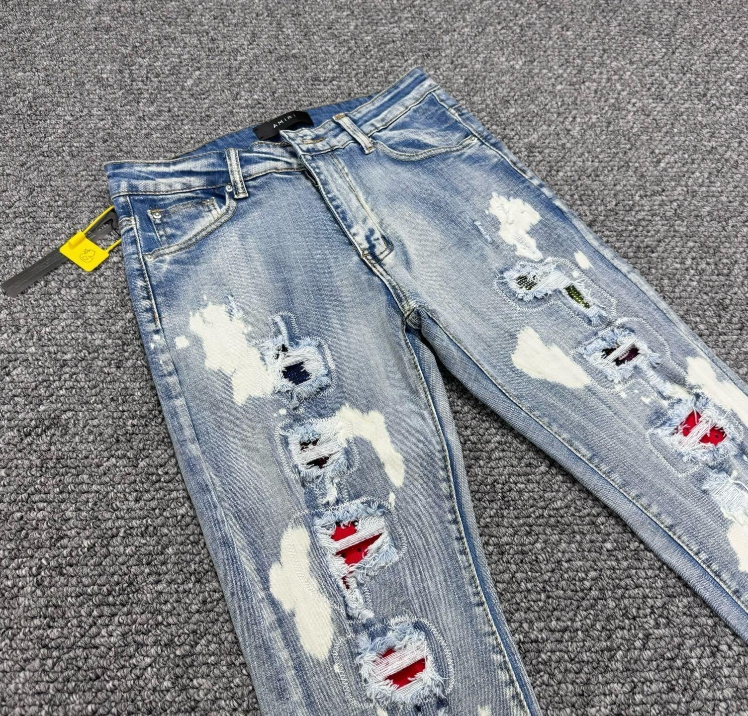 AMIRI MX1 Bleached Distressed Jeans 1 - Image 8