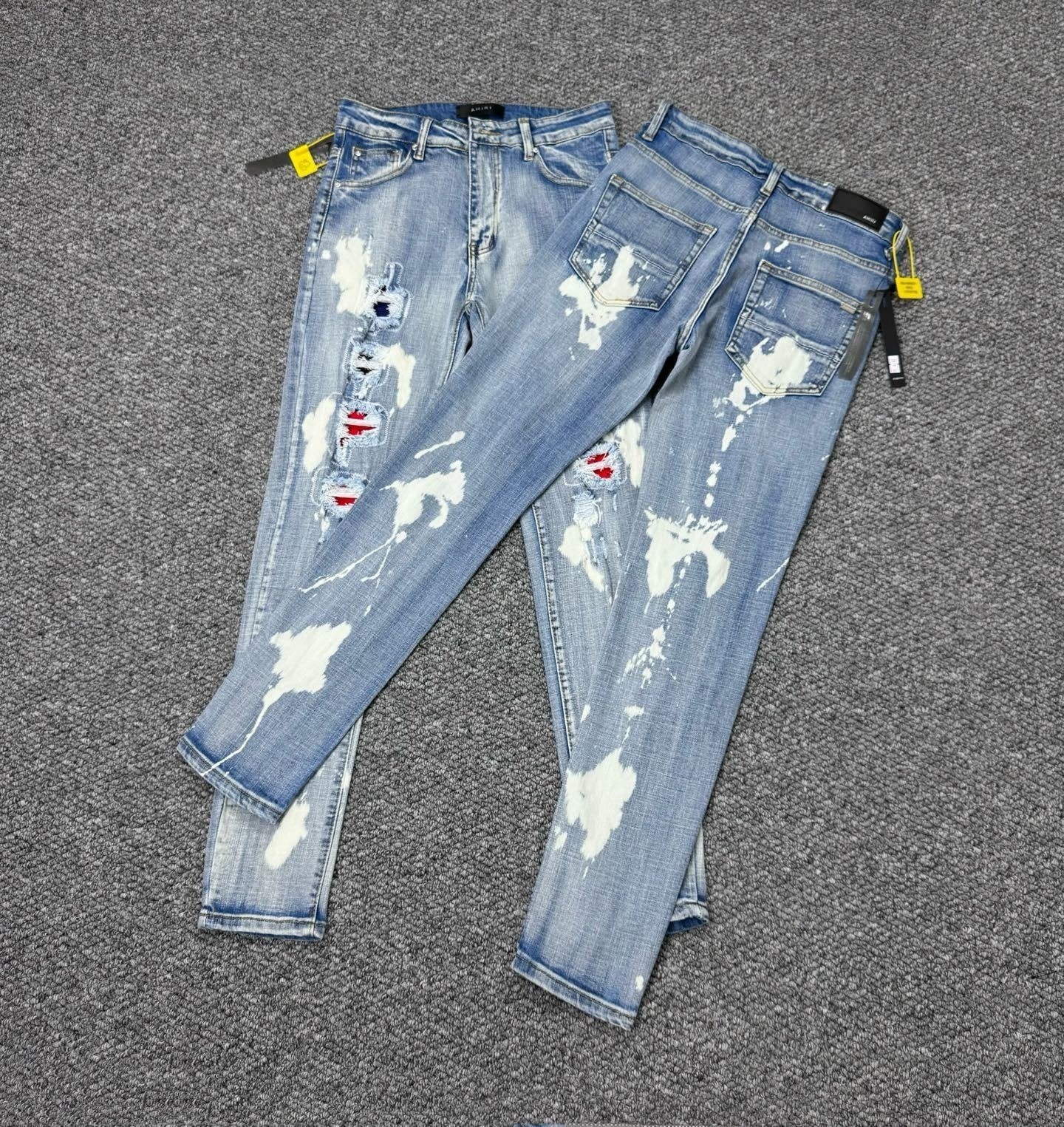AMIRI MX1 Bleached Distressed Jeans 1 - Image 5