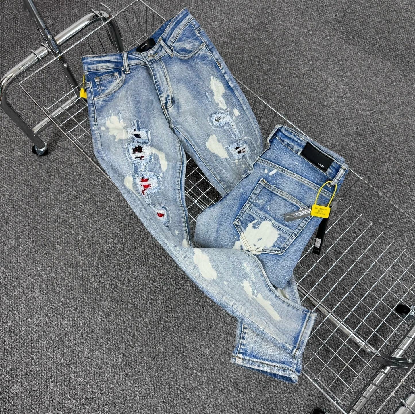AMIRI MX1 Bleached Distressed Jeans 1 - Image 4