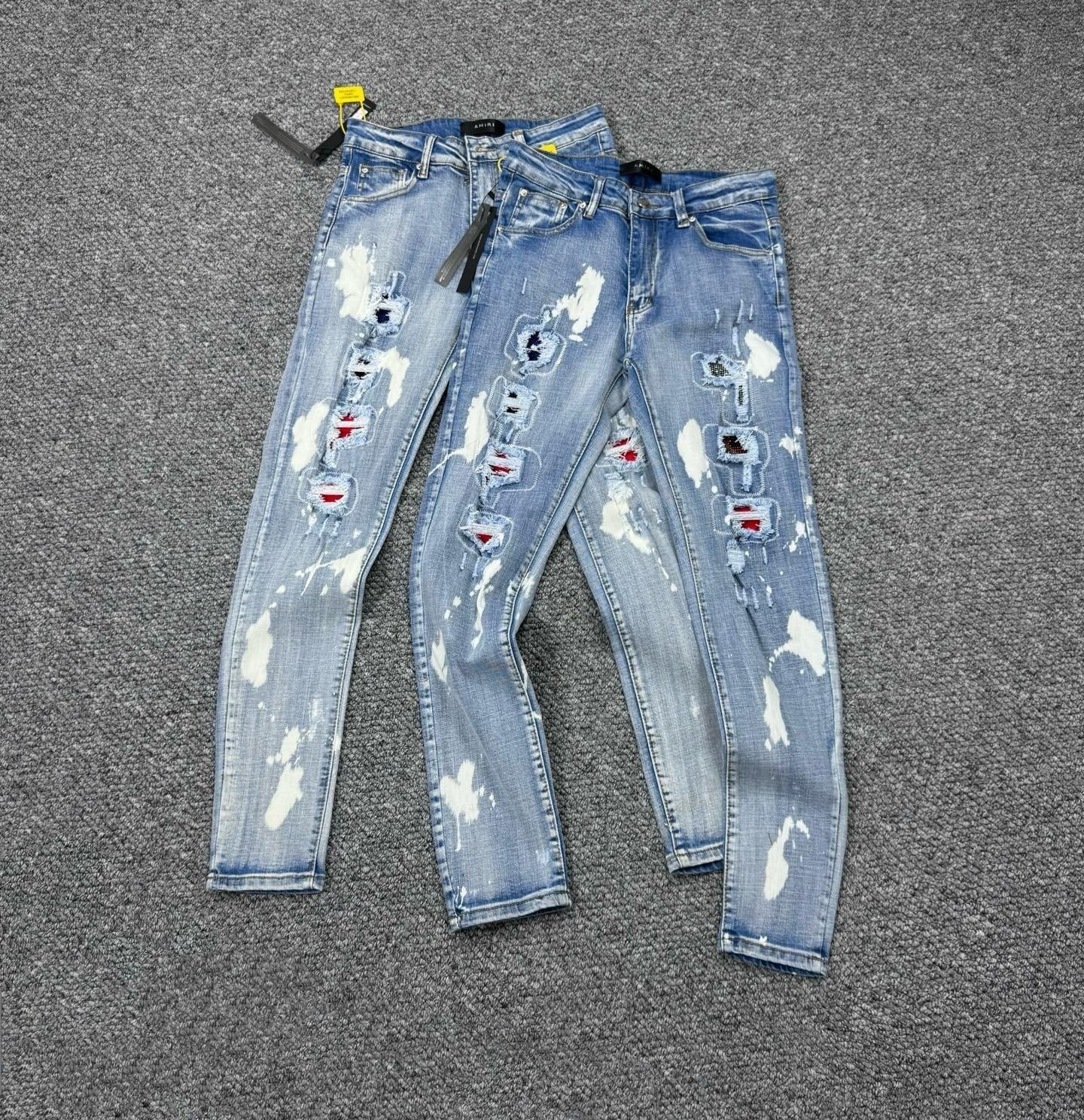 AMIRI MX1 Bleached Distressed Jeans 1 - Image 3