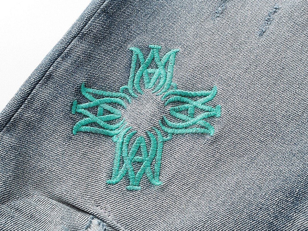 Amiri Crystal Cross Patch Jeans 13 - Image 11