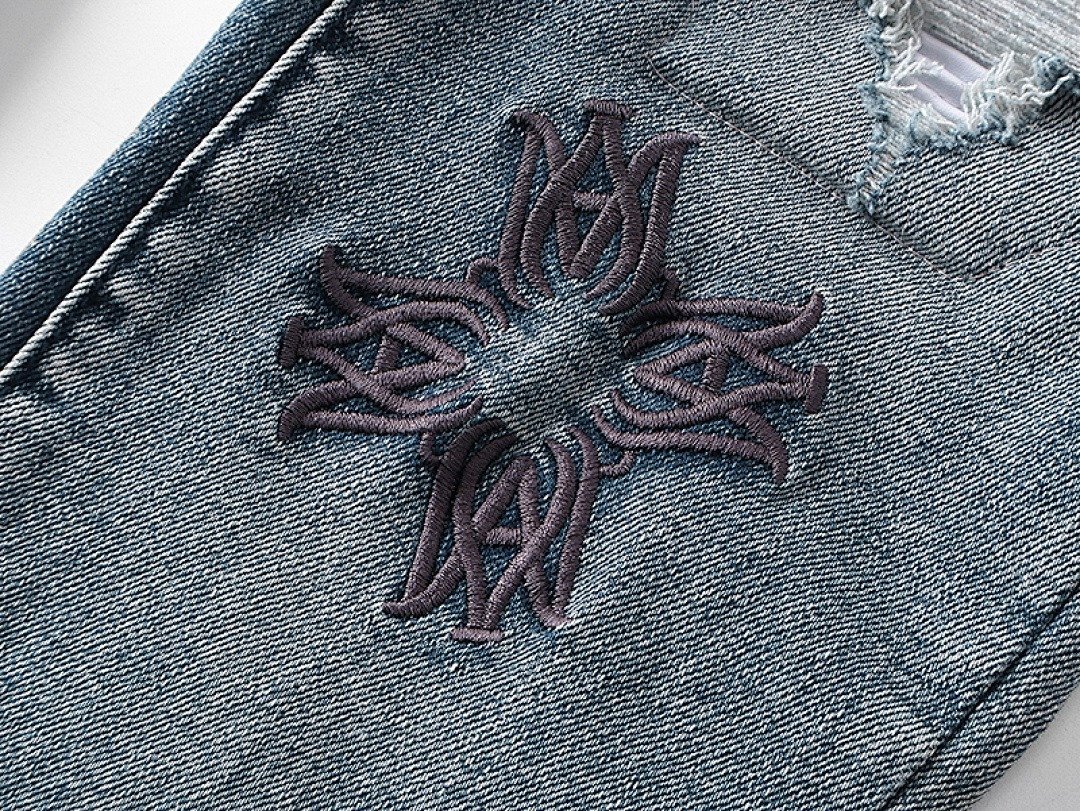 Amiri Crystal Cross Patch Jeans 13 - Image 12