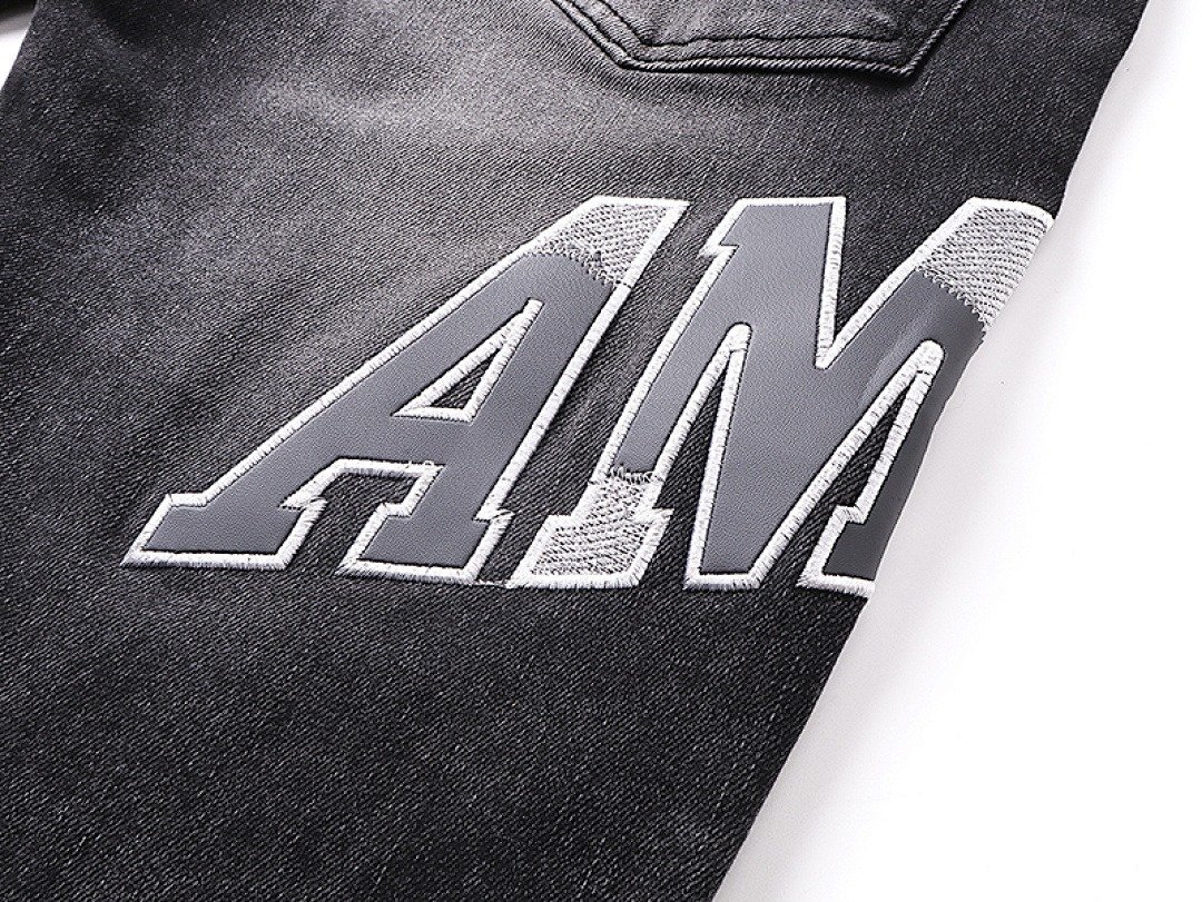 Amiri Varsity Logo Jeans 10 - Image 11