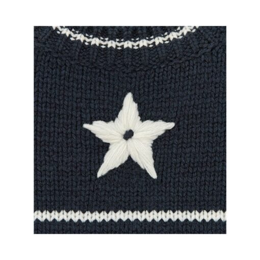 Maglione in lana e cachemire blu navy