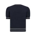 Maglione in lana e cachemire blu navy