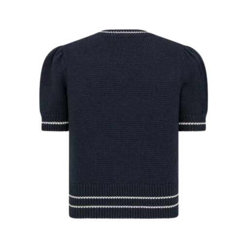 Maglione in lana e cachemire blu navy