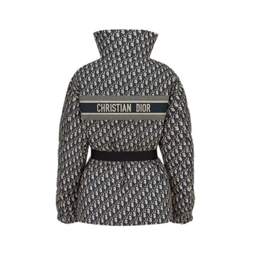 Taffeta trapuntato blu Oblique